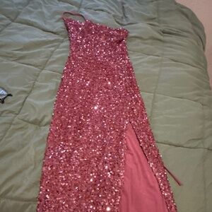 Wild Soul Sequin Maxi Dress - Pink